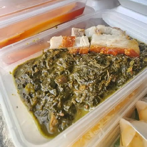 Laing with Lechon